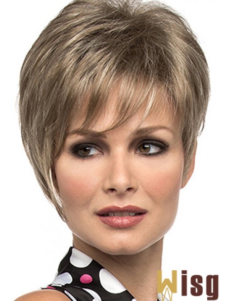 Straight With Bangs 8 inch Sassy Short Wigs