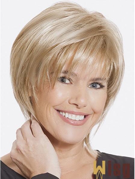 Straight With Bangs 8 inch Sleek Short Wigs