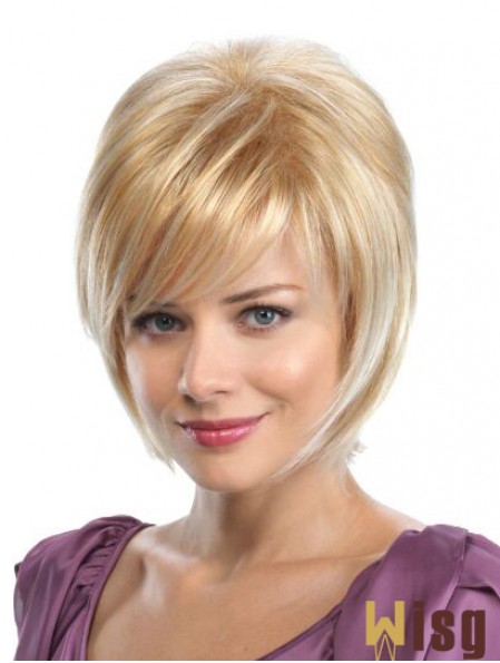 Bobs Blonde Synthetic Straight 8 inch Medium Wigs