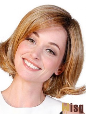 Synthetic Bobs Auburn Wavy 10 inch Women Wig Medium