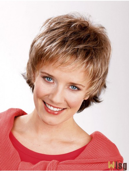 Straight Layered Capless 8 inch Auburn Short Synthetic Fashion Wigs