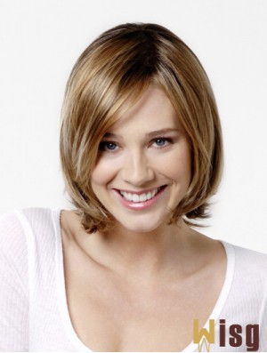 10 inch Straight Ombre/2 tone Synthetic Chin Length 100% Hand-tied Cheap Bob Wigs