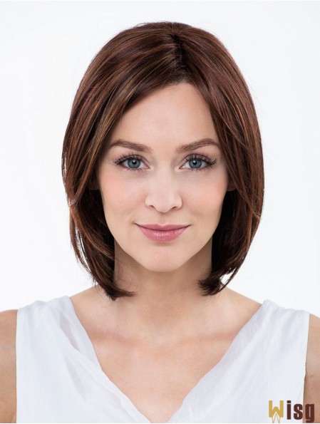 11 inch Straight Red Synthetic Shoulder Length Capless Wig Bobs