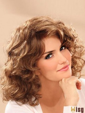 Big Hair Classic Wigs With Bangs Wavy Style Shoulder Length