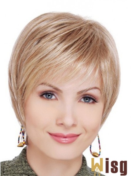 Best Blonde Short Straight Layered Lace Front Wigs