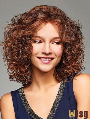 Blonde 12 inch Sassy Shoulder Length Curly Layered Lace Wigs