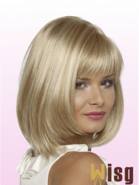 Bobs Chin Length Blonde Straight Trendy Petite Wigs