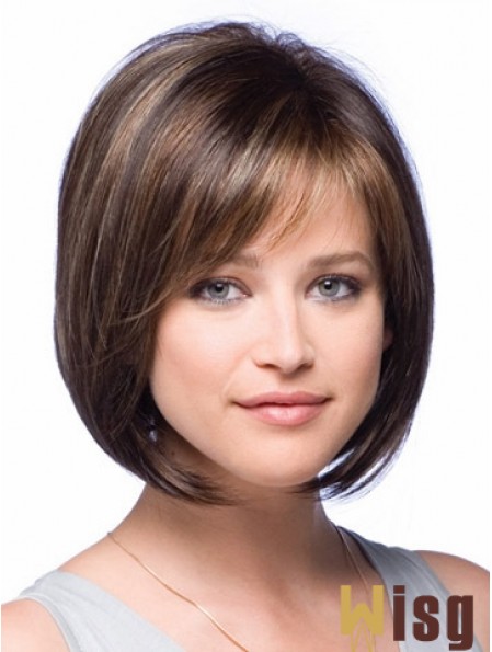 Bobs Chin Length Brown Straight New Petite Wigs