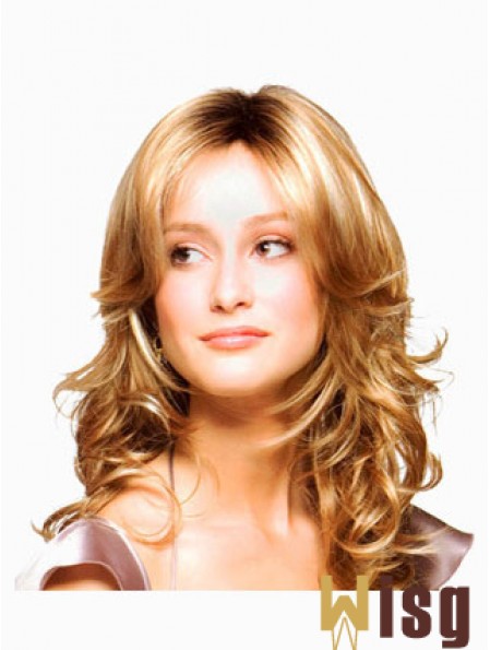 Wavy Layered Long Blonde Discount Lace Front Wigs