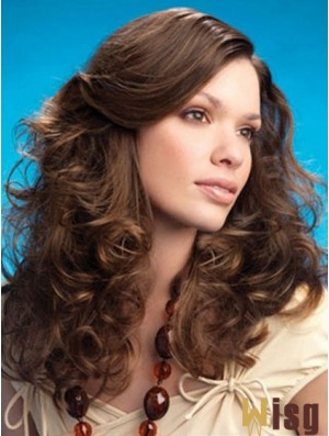 Curly Layered Long Brown Affordable Lace Front Wigs