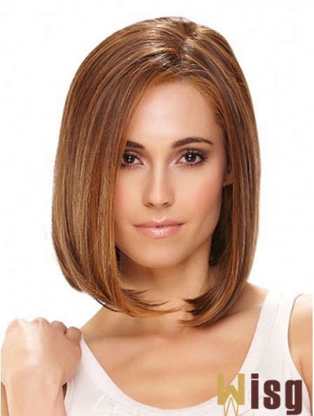 Lace Front Chin Length Straight Brown Hairstyles Bob Wigs