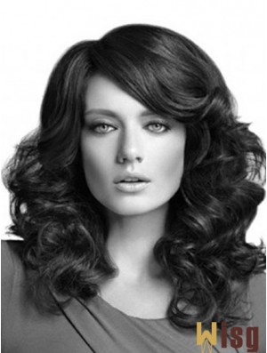 Curly Layered Long Black Cheapest Lace Front Wigs