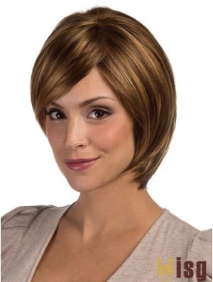 Lace Front Chin Length Straight Brown Perfect Bob Wigs