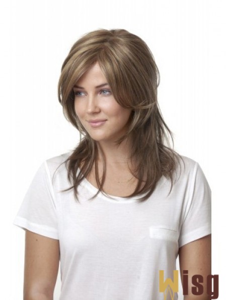 Long Straight Layered Blonde Stylish 100% Hand-tied Wigs