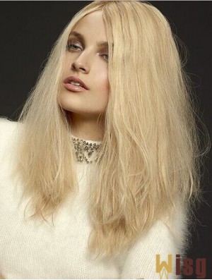 Wavy Layered Lace Front Cheap 18 inch Blonde Long Wigs