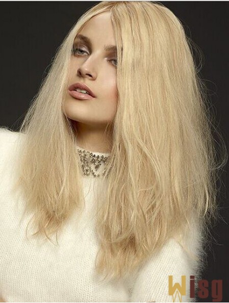 Wavy Layered Lace Front Cheap 18 inch Blonde Long Wigs