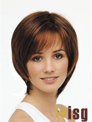 Chin Length Auburn Incredible 11 inch Straight Bob Wigs