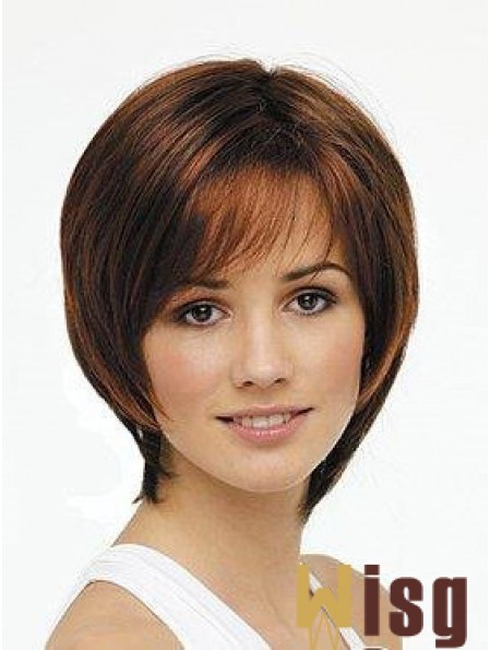 Chin Length Auburn Incredible 11 inch Straight Bob Wigs