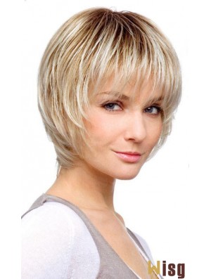 Chin Length Blonde Suitable 10 inch Straight Bob Wigs