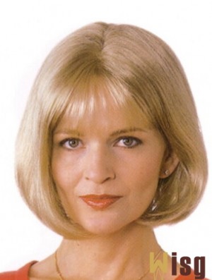 Blonde Bob Wigs UK With Monofilament Blonde Color Bobs Cuts