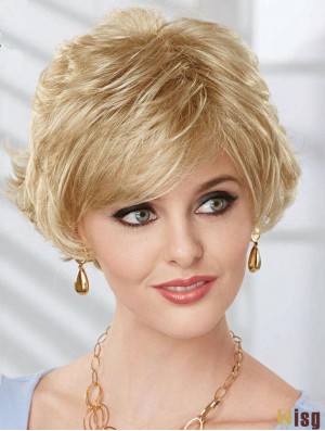 Bob Wig UK With Synthetic Capless Wavy Style Chin Length