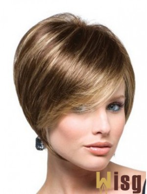 Capless Short Straight Brown Incredible Bob Wigs