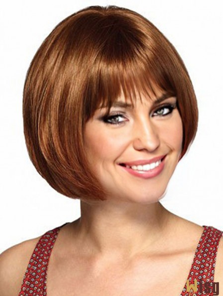 Capless Short Straight Auburn High Quality Bob Wigs