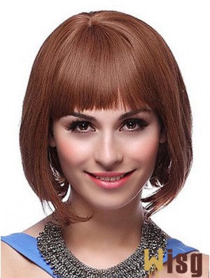 Capless Chin Length Straight Auburn Exquisite Bob Wigs