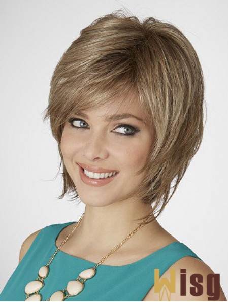 Blonde Straight Chin Length 10 inch Capless Durable Bob Wigs