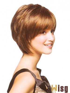 Capless Chin Length Straight Auburn Incredible Bob Wigs