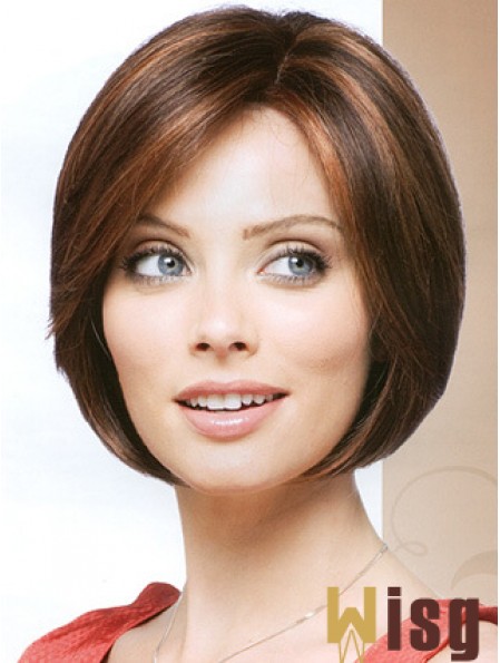 Capless Chin Length Straight Auburn Cheapest Bob Wigs