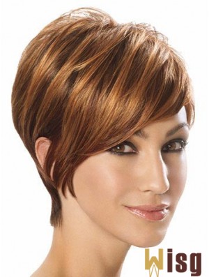 Wigs For Sale Layered Cut Short Length Auburn Color