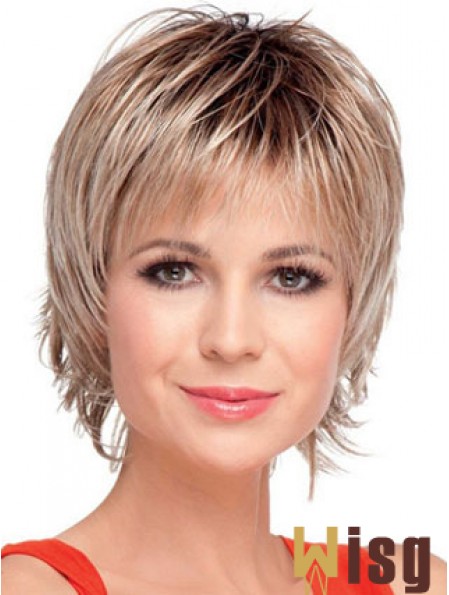 Boycuts Straight Blonde Capless Amazing Short Wigs