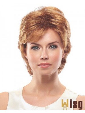 Wavy Layered Short Exquisite Auburn Synthetic Wigs