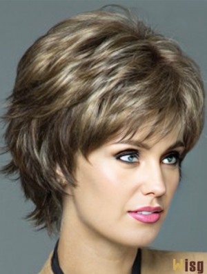 Cheap Wigs Online Blonde Color Short Length Wavy Style