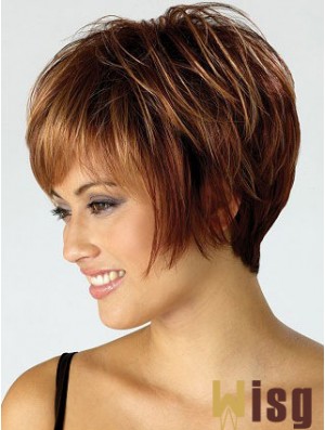 Bobs Straight Auburn Capless Best Short Wigs