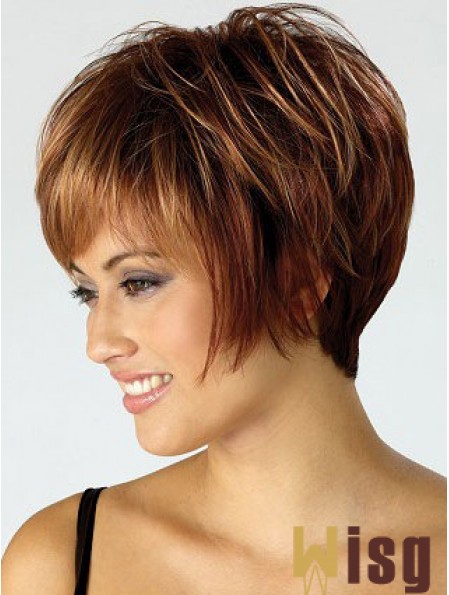 Bobs Straight Auburn Capless Best Short Wigs