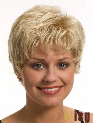 Boycuts Wavy Blonde Capless Best Short Wigs