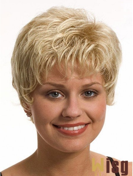 Boycuts Wavy Blonde Capless Best Short Wigs