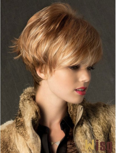 Boycuts Straight Blonde Capless No-Fuss Short Wigs