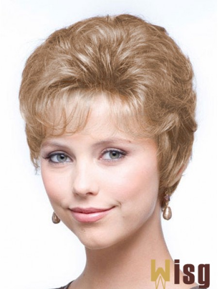 Wavy Blonde Ideal Cropped Classic Lady Wig