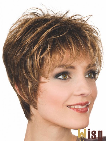 Boycuts Straight Auburn Capless Gorgeous Short Wigs