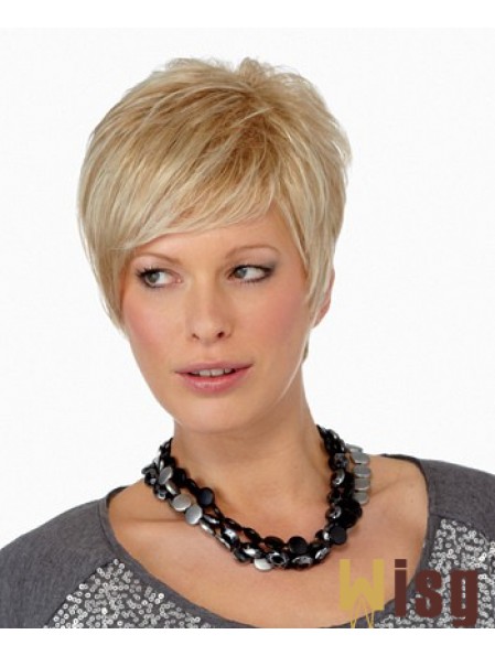 Boycuts Straight Blonde Capless Ideal Short Wigs