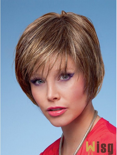 Bobs Straight Brown Capless Fashion Short Wigs