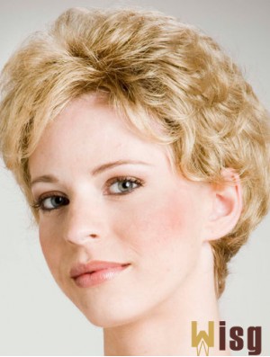 Curly Blonde Affordable Short Classic Wigs