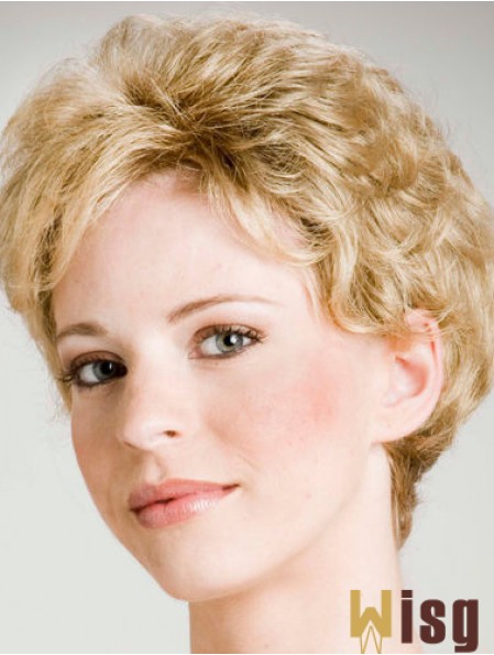 Curly Blonde Affordable Short Classic Wigs