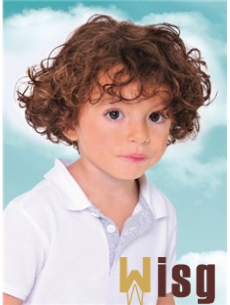 Childs Wig With Capless Curly Style Short Length