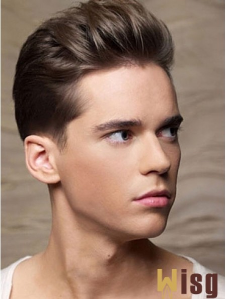 Remy Human Brown Straight Cropped Old Man Wigs For Sale