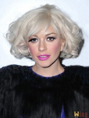 Lady Gaga Wig Chin Length Curly Style Layered Cut