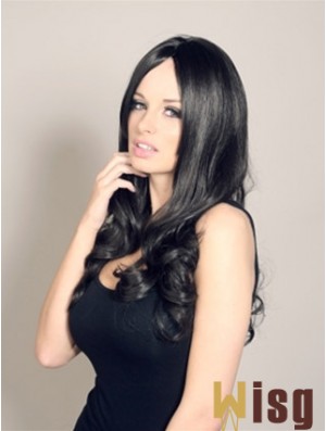 Fabulous Black Long Wavy 20 inch Without Bangs Jessica Wright Wigs